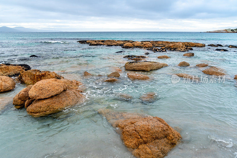 Diamond Island Nature Reserve at Cod Rock, Bicheno Beach in Glamorgan-Spring Bay, Tasmania, Australia